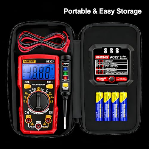 Electrical Test Kit -Multimeter,Non Contact Voltage Tester,Outlet Tester