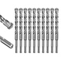 SALI Rotary Hammer Drill Bits 5/8"*8" 10 Pcs Rotary Hammer Drill Bits Concrete Masonry Hole Tool with Storage Case for Concrete, Stone, Brick - size: 5/8"*8"