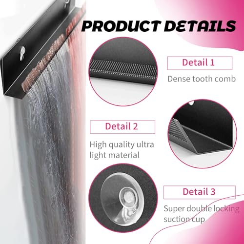 Hair Extension Holder, Stainless Steel Hair Hanger Styling Tool Hair Extension Display for Washing, Coloring And Blow-Drying Of Weft, Clip-In, Tape-In Extensions