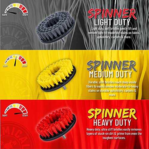 Chemical Guys, Heavy Duty Spinner Multi-Surface Drill Brush, Red, Scrubber - style: Heavy Duty