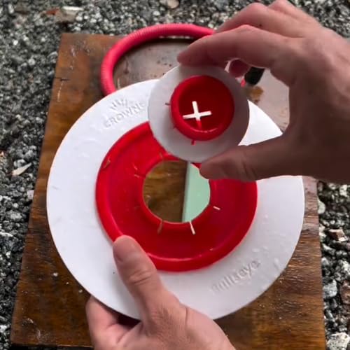 Tile Bullseye Multi Size Drilling Template, 4 Ring Guide Set