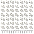 100pc Picture Hangers Kit D-Ring Hooks with Screws Heavy Duty for Hanging - color: Silver