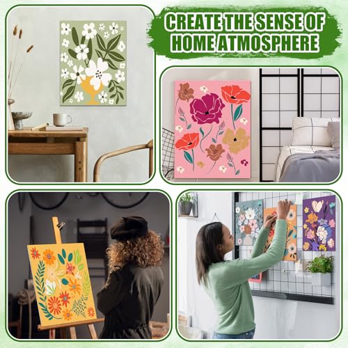 Sherr 140 Pcs 20 Set Pre Drawn Canvas Painting Kit, Flower - style: Flower