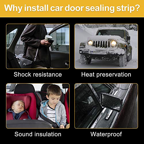 X AUTOHAUX 4m x 23mm Universal Car Z Shape Rubber Weather Waterproof Strip Seal Edge Protector