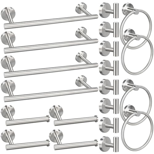 20pcs Brushed Nickel Bathroom Hardware Set - color: 20pcs 16" Brushed Nickel