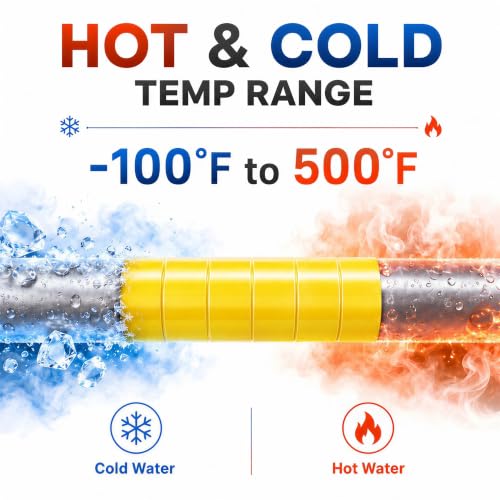 Self Fusing Silicone Tape 2 Rolls Emergency Plumbing Repair 1 In x 10 Ft - color: Yellow