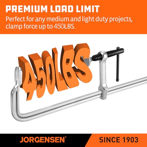 Jorgensen 18-Inch Light-Duty Drop Forged Steel Bar Clamps, 2-Pack - size: 18 Inch