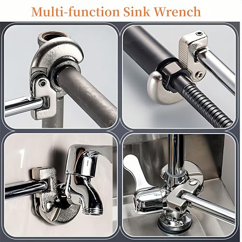 11 Inch Adjustable Basin Wrench, Chrome