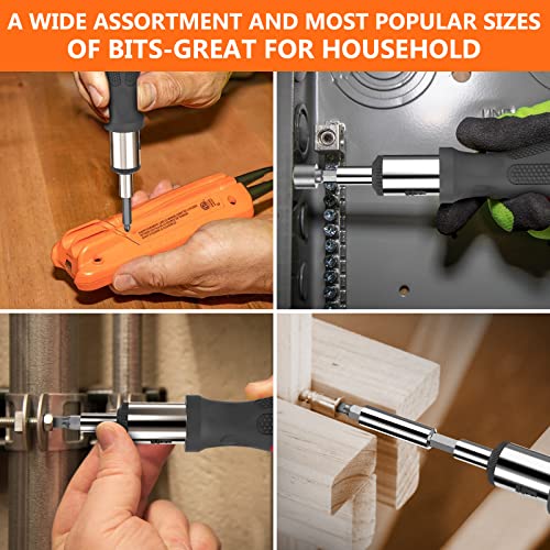 ENERTWIST 109Pcs Drill Bit Set with Ratchet Screwdriver Portable Case - style: 109PCS
