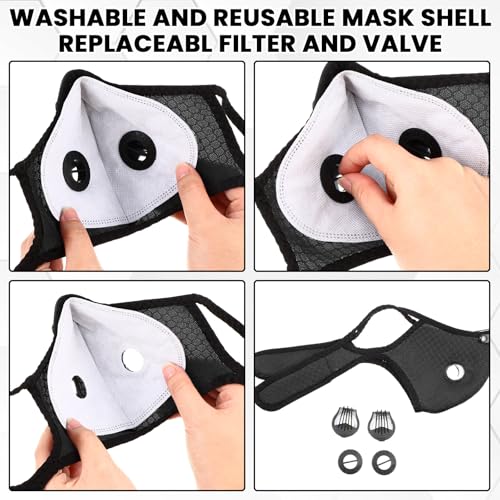 Threlaco Dust Mask Reusable - color: Black, Navy Blue