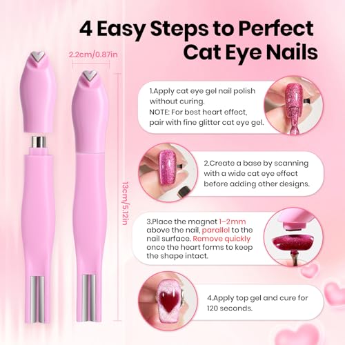 Beetles Cat Eye Magnet, 3 in 1 Nail Magnet for Cat Eye Gel Nail Polish - color: 0-1 Cat Eye Magnet