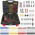 110 Pcs Automotive Circuit Test Lead Kit, Multimeter Test Leads Kit, Electrical Test Kit, Back Probe Kit Automotive, Relay Wire Connector Kit (with Black Carrying Case), Alligator Clips - color: Black