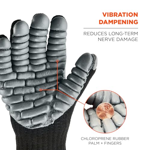 Ergodyne ProFlex 9000 Certified Lightweight Anti-Vibration Work Glove, Large, Black - size: Large (Pack of 1)