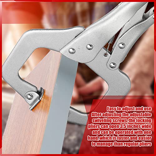 Yexiya 10 Pcs Locking C Clamps, Adjustable with Swivel Pad, 10 Pcs, 11 Inch - size: 11 Inch