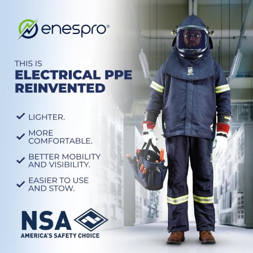 Enespro Class 2 Insulated Electrical Gloves Kit, 17,000V AC/25,500V DC - color: Black, size: Size 9 (Pack of 1)