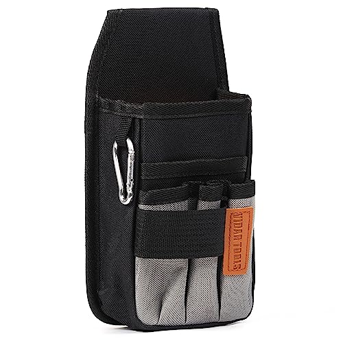 VIDAR TOOLS Small Tool Pouch with Belt Clip,Tool Belt Pouches,Electrician Tool Pouch.Mini Organizer Pocket Attachment for Tool Belt,5 Pockets and Heavy-Duty Metal Belt Clip Attachment.… - style: 5 IN