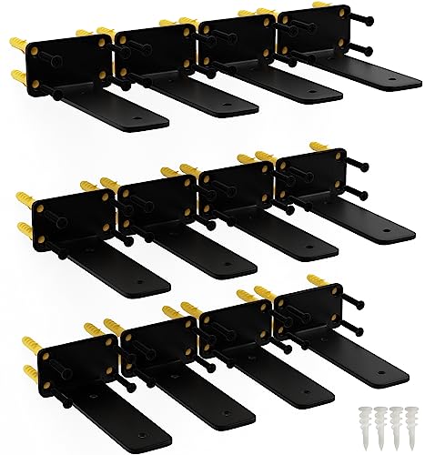 6 Inch Shelf Brackets, 12 Pack Floating Shelf Bracket, 1/5" Thick - size: 6 Inch, style: 12 Pack