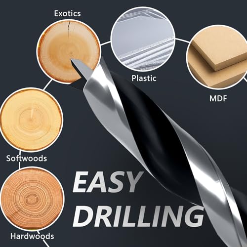 Brad Point Drill Metric 3mm-13mm (1/8"-33/64"), 15 Pcs - size: 15Pcs 3-13mm (1/8"-33/64")