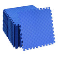 BalanceFrom Puzzle Exercise Mat 1-inch Thick, EVA Interlocking Foam Floor - color: Blue, style: One Inch Thick, 72 Square Feet