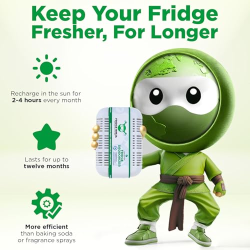 Fridge Ninja XL Pack Refrigerator Deodorizer, Fridge Odor Eliminator - size: 1 Count (Pack of 1)
