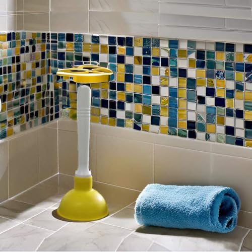 Drain Plunger, Mini Sink Unclogger, Small 4-Inch Clog Remover - color: Yellow