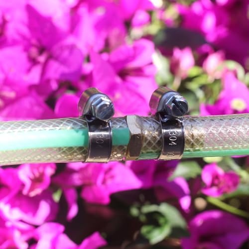 Solid Brass Garden Hose Repair Connector with Clamps Hose Repair Kit, 1/2"Barb Garden Hose Fittings (1/2"Barb-3 Set) - color: 1/2"Barb-3 Set