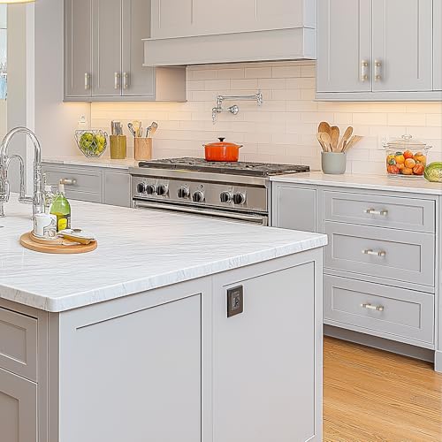 HOME EDIT Brushed Nickel&Gold Pulls Cabinet Handles 3 Inch 5 Pack - color: Brushed nickel and gold, size: 3 In Hole Center