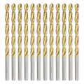 uxcell 12pcs Titanium Twist Drill Bit 1/8" Drilling Dia High Speed Steel Drills for Hardened Metal, Stainless Steel, Cast Iron, Wood, Plastic - size: 1/8 inch
