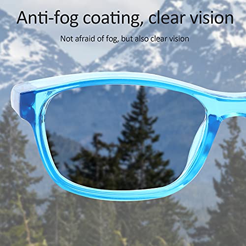 ALWAYSUV Kids 2 Pack Safety Glasses Anti Fog Goggles Blue Light Blocking Glasses Clear Lens Protective Eyewear 5-12 Ages - color: Blue+pink