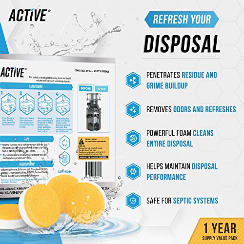 Washing Machine Dishwasher & Disposal Cleaning Tablets - Appliance Refresh Bundle Includes 12 Month Supply Cleaner Deodorizer, Washer Descaler, Disposer Freshener Deep 72 - style: 24 Washer + 24 Dishwasher + 24 Disposal Tablets