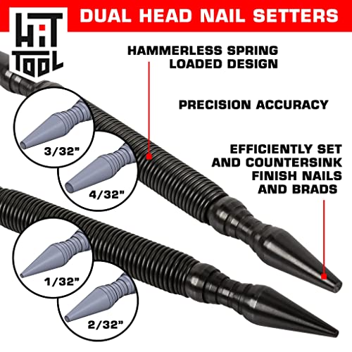 HIT Tool - Pro Finish Kit - Combination Nail Setters - Four Sizes