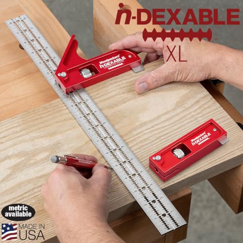 Woodpeckers inDexable XL Double Square System, 12 Inch Feature Packed Woodworking Square - color: Standard, style: Double Square [XL]