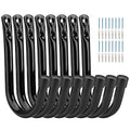 Heavy Duty Garage Storage Hooks, 3.4Inch J Utility Garage Wall Hooks for Hanging, 8 Pack Wall Mounted Hanging Hooks - size: 5.6 Inch x 3.4 Inch