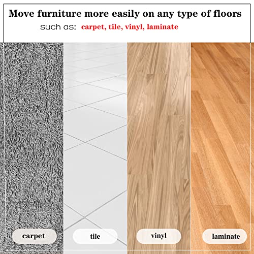 24PCS Furniture Sliders for Carpet & Hardwood Floors,1-1/2" Chair Sliders - size: 1 1/2 Inch Square