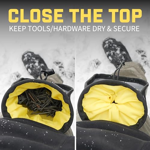 Joey Pouch PRO | Clip-On Tool Belt Bag for Tools, Screws, and Nails - Great for an Electrician, HVAC Tech, Plumber, Carpenter, Contractor, Handy Man, and Any Tradesperson - Metal Clip - style: Joey Pouch Pro (Big)