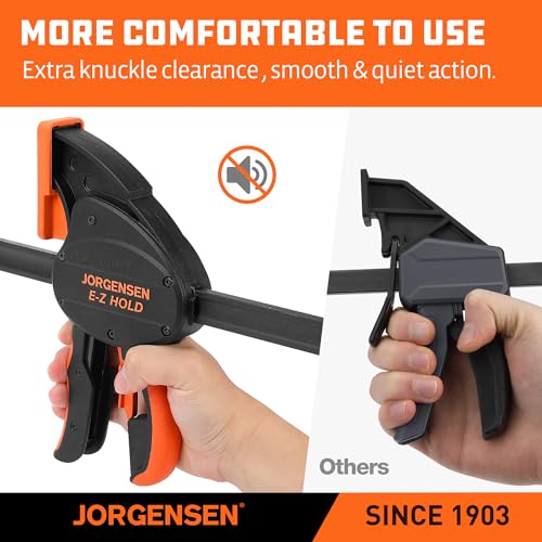 JORGENSEN E-Z Hold 2-Pack 12" 800LBS Heavy Duty Woodworking Bar Clamps - size: 12 inch