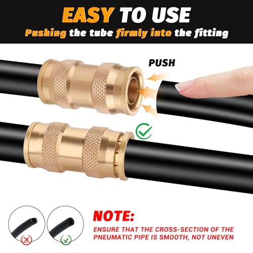 Brass DOT 3/4" Quick Push To Connect Union Air Line Fitting 5PCS - color: 5PCS-DOT Push-to-Connect, size: 3/4" Od