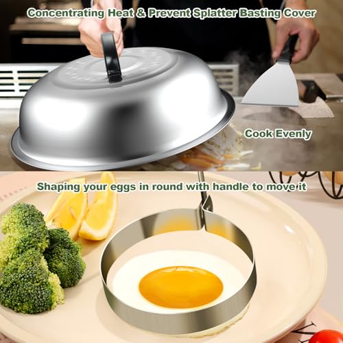 237pcs Griddle Accessories Kit for Blackstone, Perfect Flat Top Grilling Accessories, Grill Spatula Set with Enlarged Spatulas, Basting Cover, Burger Press Patty Maker, Scraper for Outdoor Barbecue