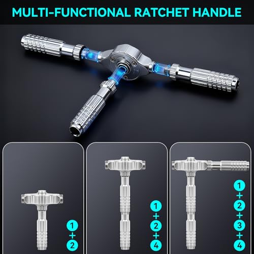40-in-1 Precision Magnetic Ratchet Screwdriver Set with Case, Multi-Bit Screwdriver Kit with Torx & Hex Bits for Electronics Repair, Furniture Assembly & Home DIY (40PCS)