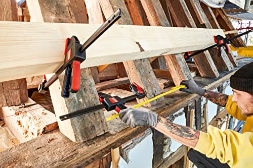 BESSEY EHK SERIES - 600 lb Clamping Force - 12 in - EHKXL12 Trigger Clamp Set - 3.625 in. Throat Depth - Wood Clamps, Tools, & Equipment for Woodworking, Carpentry, Home Improvement, DIY - size: 12 in., style: 600 lb force