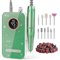 Professional Nail Drill, 45000RPM Rechargeable Electric File,Soft Green - color: Fresh Green