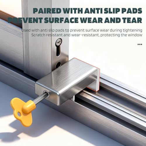 10PCS Sliding Door Safety Lock Sliding Child Proof Window Locks | childproof window door locks, adjustable 0.66'' to 1.65'', stainless steel, for sliding windows, child safe. - color: 10PCS