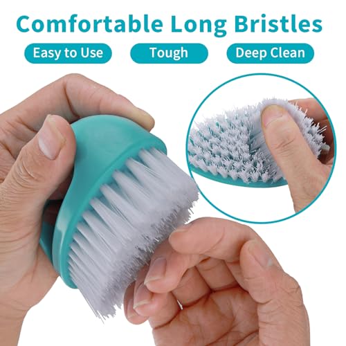 Amaxiu Hand Nail Brushes, 2pcs Grip Clean Heavy Duty Nail Brushes for Cleaning Fingernails Nylon Firm Stiff Bristles Deep Clean Scrubber for Mechanics Gardeners Hand Under Nails Toes(Red, Blue) | Nylon Firm Stiff Bristles Deep Clean Scrubber for Mechanics