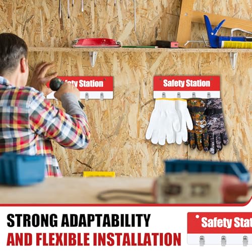 Honeydak Cut Glove Station Wall Mount - style: Red 4 Clips Style