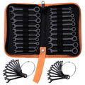 Mini Wrench Set Metric and SAE 20 PCS, 4-11mm & 5/32"-7/16", Black - style: Metric & SAE(Black)