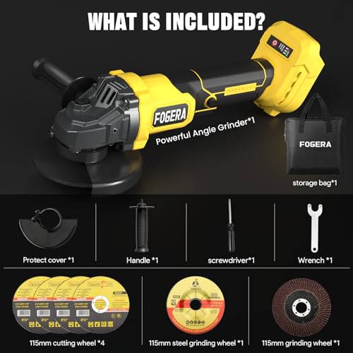 Cordless Angle Grinder 4-1/2 Inch for Dewalt 20V MAX Battery (No Battery)