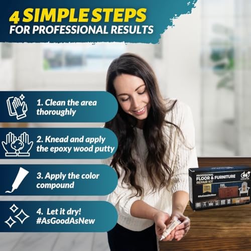 COCONIX Laminate Flooring & Wood Furniture Repair Kit for Scratches & Dents
