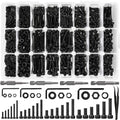 M2 M3 M4 M5 Hex Socket Bolt & Nut Assortment Kit, 1574Pcs - size: H. M2 M3 M4 M5