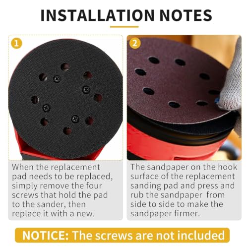Orbital Sander Metal Pad Replacement for Craftsman 315, 2 Pack - size: FIT 1.56 IN / 39.6 MM