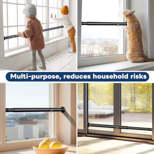 Abiglifty Sliding Door Security Bar, 17-50 Inch - color: Black